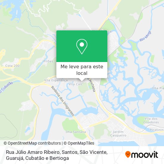 Rua Júlio Amaro Ribeiro mapa