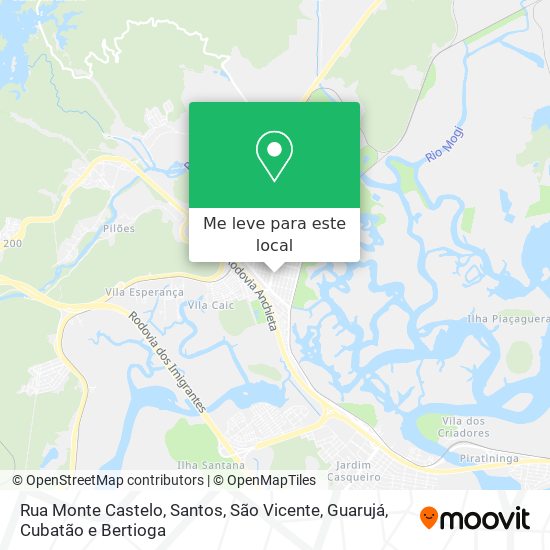 Rua Monte Castelo mapa