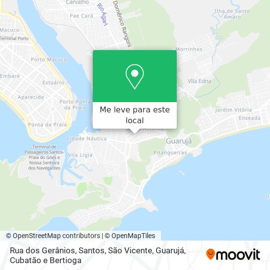 Rua dos Gerânios mapa