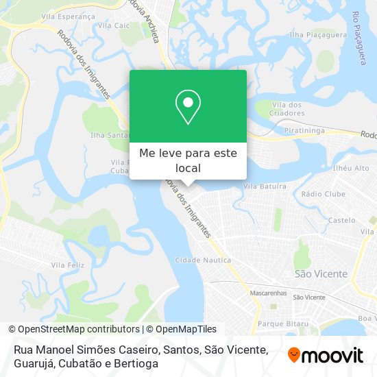 Rua Manoel Simões Caseiro mapa