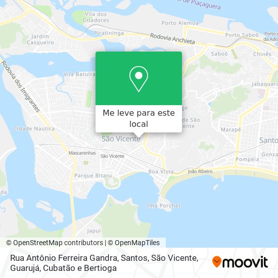Rua Antônio Ferreira Gandra mapa