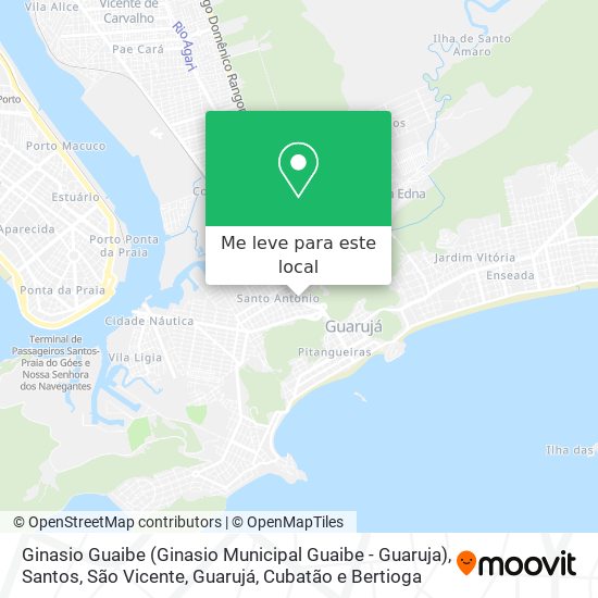 Ginasio Guaibe (Ginasio Municipal Guaibe - Guaruja) mapa