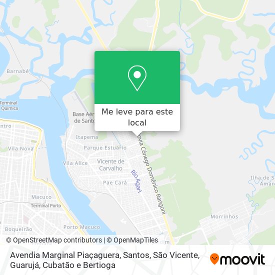 Avendia Marginal Piaçaguera mapa
