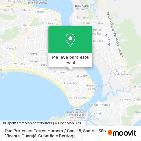 Rua Professor Torres Homem / Canal 5 mapa