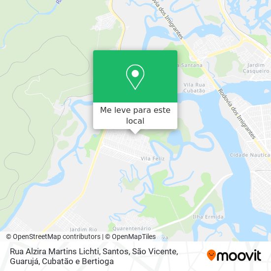 Rua Alzira Martins Lichti mapa