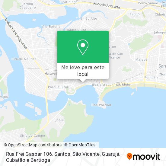 Rua Frei Gaspar 106 mapa