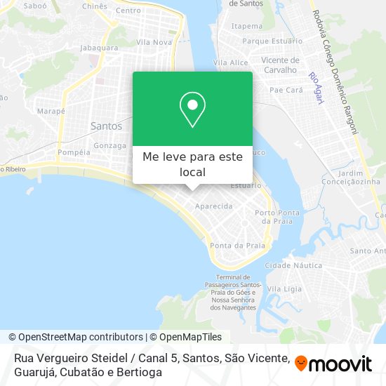 Rua Vergueiro Steidel / Canal 5 mapa