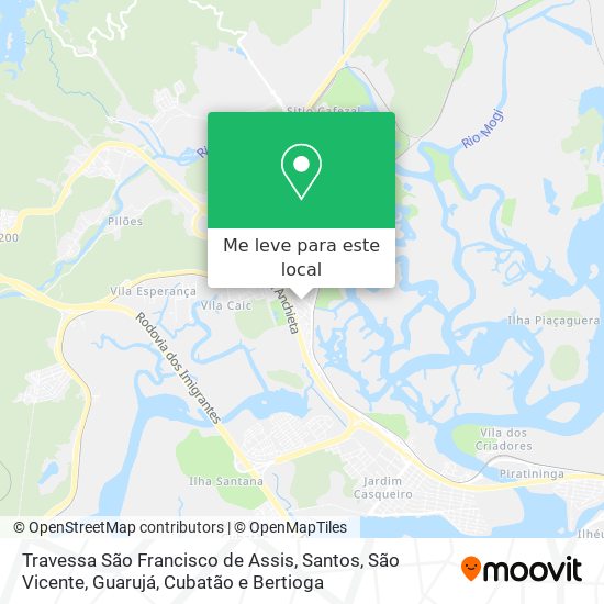 Travessa São Francisco de Assis mapa