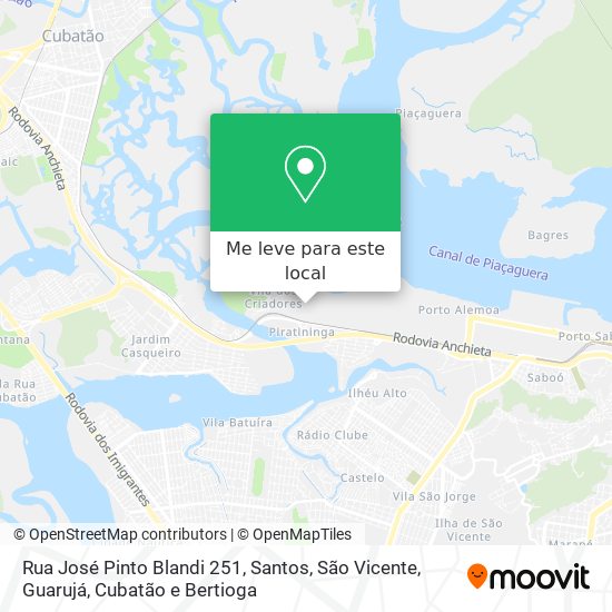 Rua José Pinto Blandi 251 mapa
