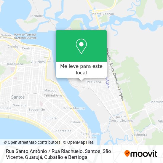Rua Santo Antônio / Rua Riachuelo mapa