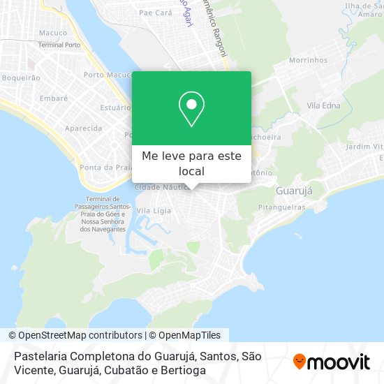 Pastelaria Completona do Guarujá mapa