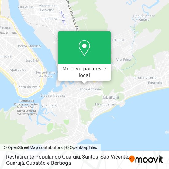 Restaurante Popular do Guarujá mapa