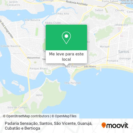 Padaria Sensação mapa