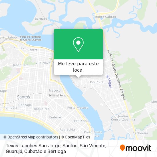 Texas Lanches Sao Jorge mapa