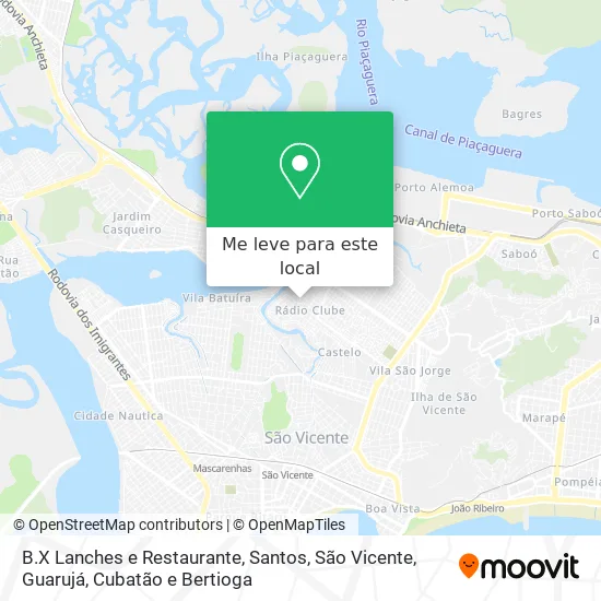 B.X Lanches e Restaurante mapa