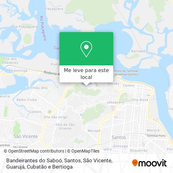 Bandeirantes do Saboó mapa
