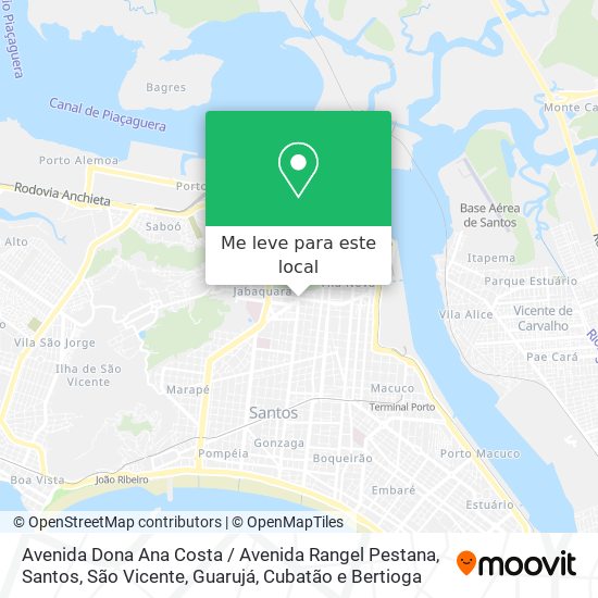 Avenida Dona Ana Costa / Avenida Rangel Pestana mapa