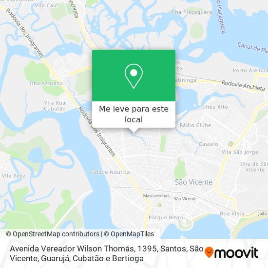 Avenida Vereador Wilson Thomás, 1395 mapa