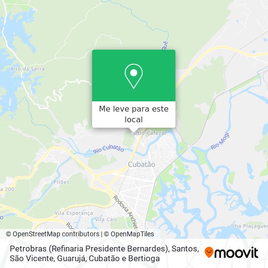 Petrobras (Refinaria Presidente Bernardes) mapa