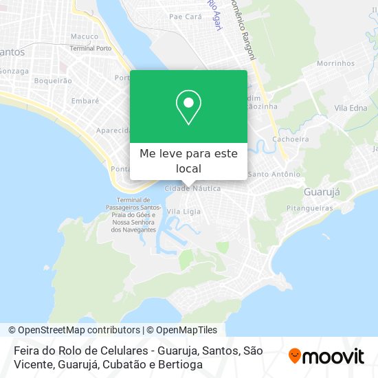 Feira do Rolo de Celulares - Guaruja mapa