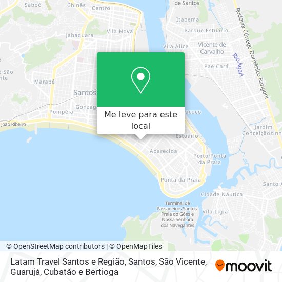 Latam Travel Santos e Região mapa