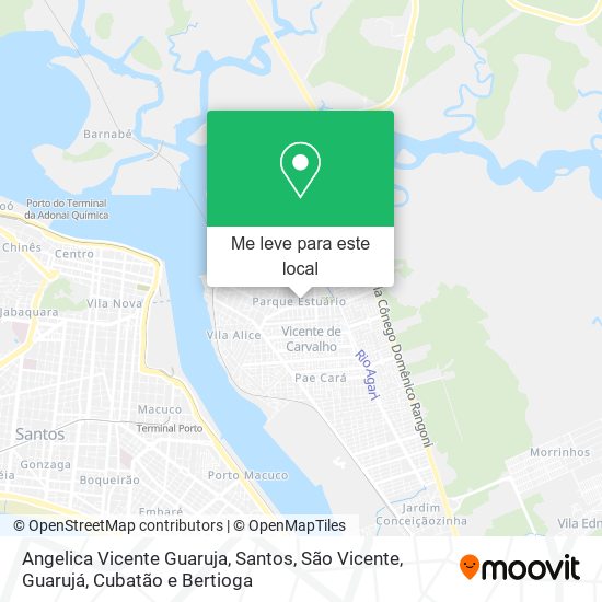 Angelica Vicente Guaruja mapa