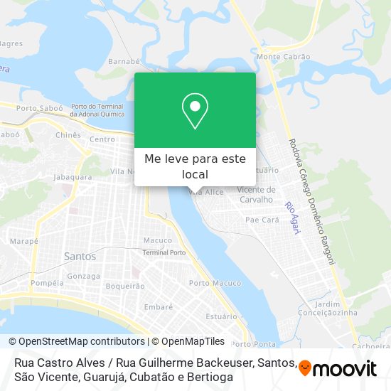 Rua Castro Alves / Rua Guilherme Backeuser mapa