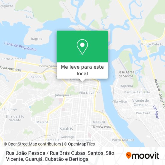 Rua João Pessoa / Rua Brás Cubas mapa