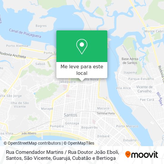 Rua Comendador Martins / Rua Doutor João Eboli mapa