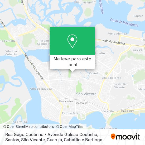 Rua Gago Coutinho / Avenida Galeão Coutinho mapa