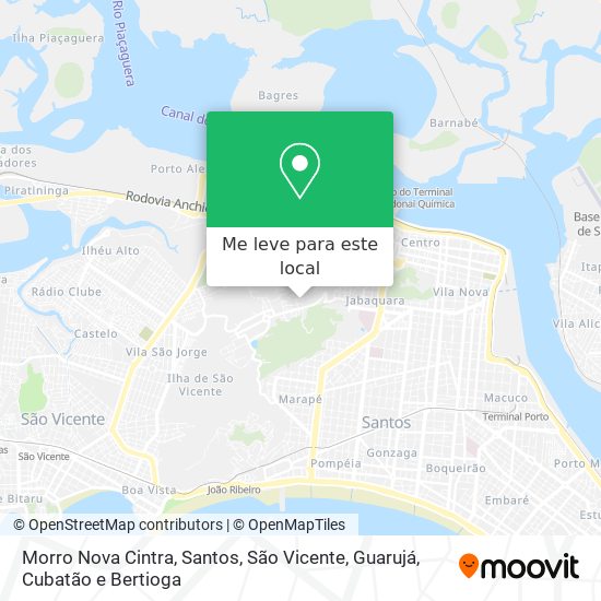 Morro Nova Cintra mapa