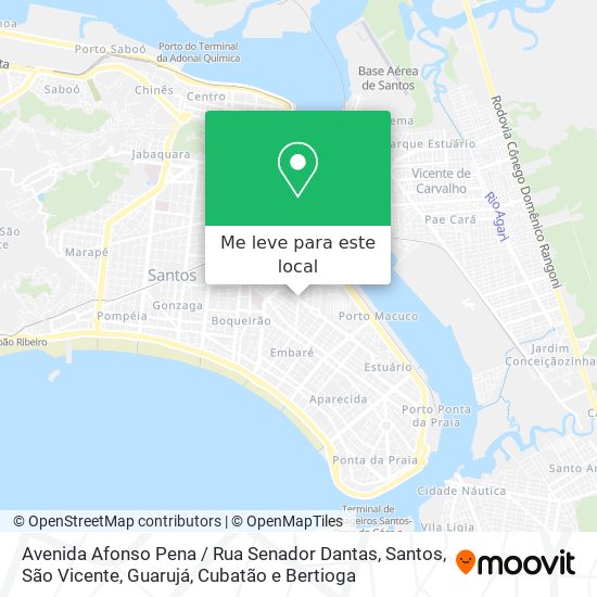 Avenida Afonso Pena / Rua Senador Dantas mapa