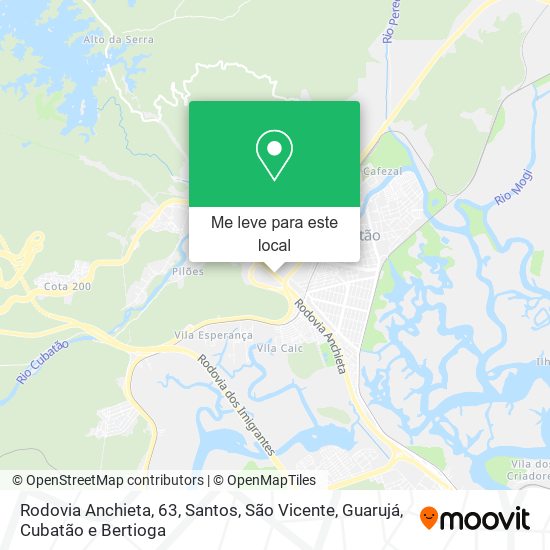 Rodovia Anchieta, 63 mapa