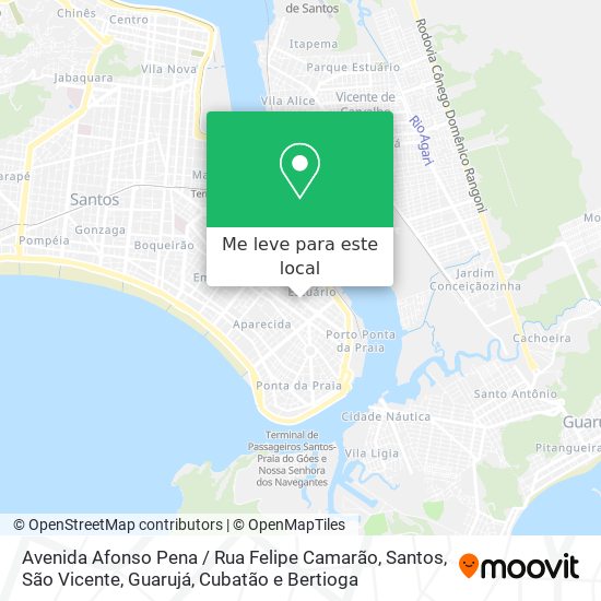 Avenida Afonso Pena / Rua Felipe Camarão mapa