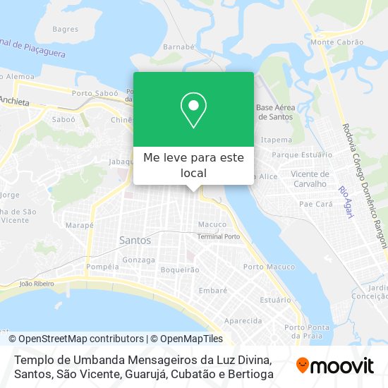 Templo de Umbanda Mensageiros da Luz Divina mapa