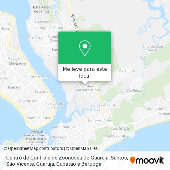 Centro de Controle de Zoonoses de Guarujá mapa