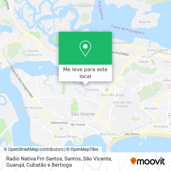Radio Nativa Fm Santos mapa