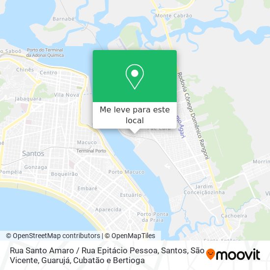 Rua Santo Amaro / Rua Epitácio Pessoa mapa