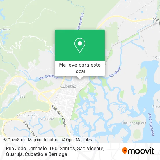 Rua João Damásio, 180 mapa