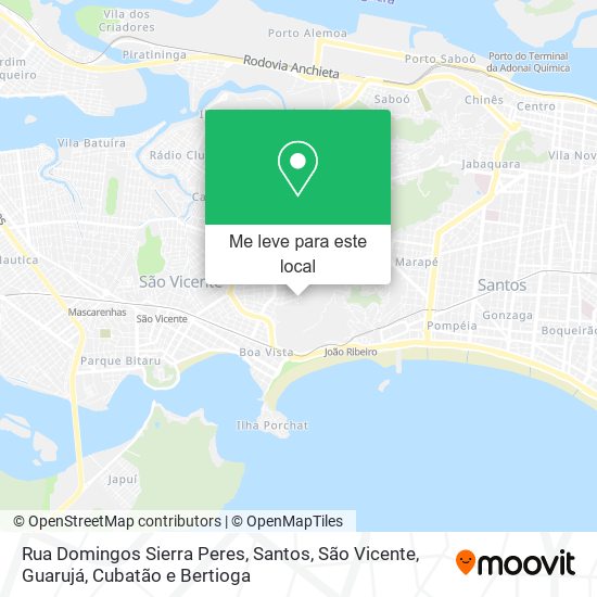 Rua Domingos Sierra Peres mapa