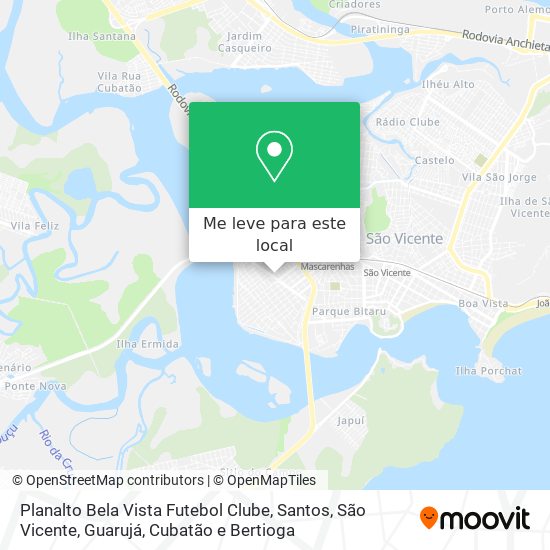 Planalto Bela Vista Futebol Clube mapa
