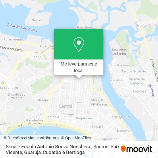 Senai - Escola Antonio Souza Noschese mapa