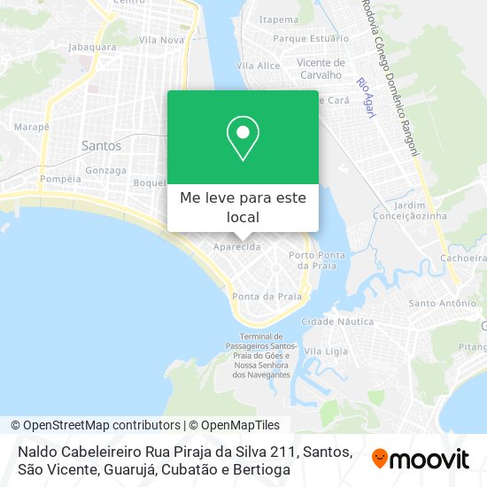 Naldo Cabeleireiro Rua Piraja da Silva 211 mapa