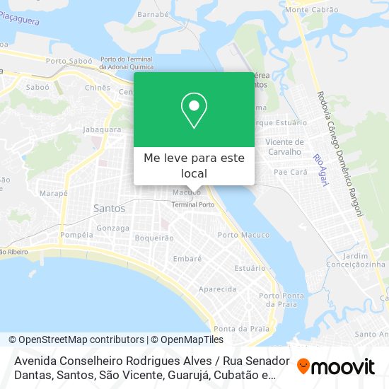 Avenida Conselheiro Rodrigues Alves / Rua Senador Dantas mapa