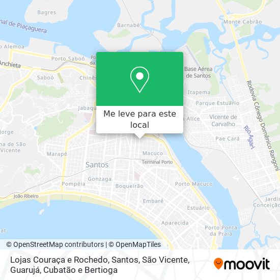 Lojas Couraça e Rochedo mapa