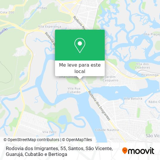 Rodovia dos Imigrantes, 55 mapa