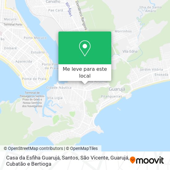 Casa da Esfiha Guarujá mapa