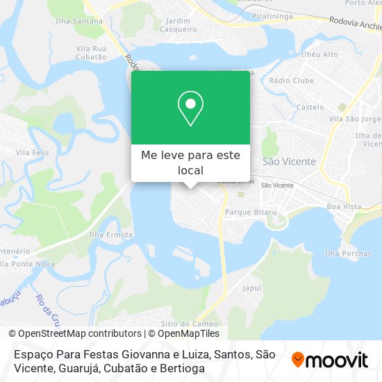 Espaço Para Festas Giovanna e Luiza mapa