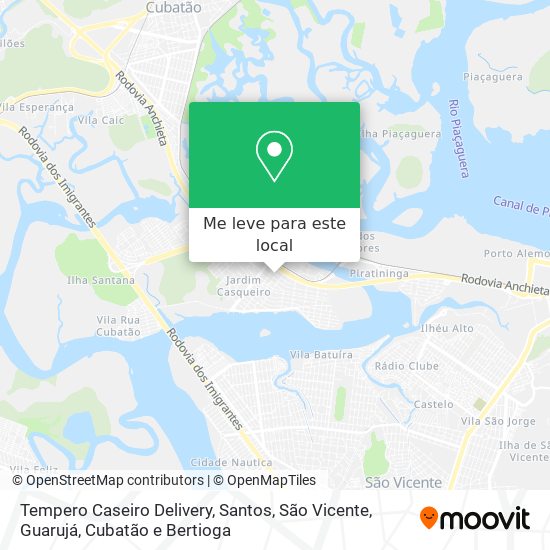 Tempero Caseiro Delivery mapa