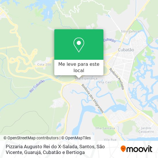 Pizzaria Augusto Rei do X-Salada mapa